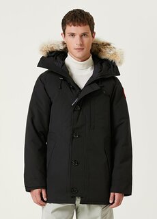 Черная куртка с капюшоном chateau Canada Goose