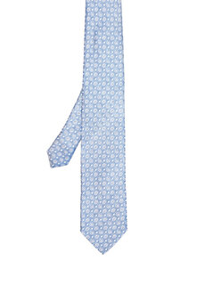 Синий шелковый галстук из смешанного жаккарда Beymen
