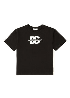 Черная футболка с логотипом для мальчиков Dolce&amp;Gabbana