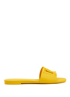 Желтые женские пляжные тапочки Dolce&amp;Gabbana
