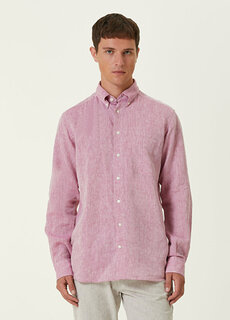 Розовая льняная рубашка Eton
