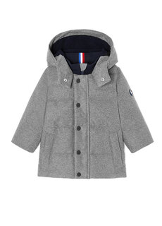 Фланелевое светло-серое пальто для мальчика Jacadi Paris