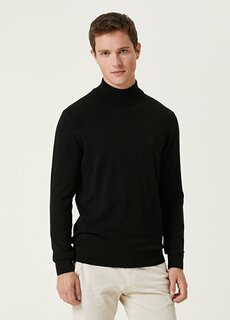 Черный базовый свитер с полуводолазкой Beymen