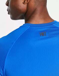 Синяя сетчатая тренировочная футболка HIIT