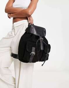 Черный кожаный рюкзак с несколькими карманами Bolongaro Trevor