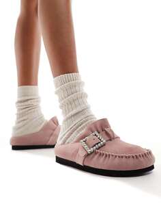 Розовые матово-розовые туфли без шнуровки с пряжкой Free People