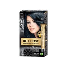 Краска для волос Tinte Capilar Keratin Bellefine, 1.1 Negro Azulado