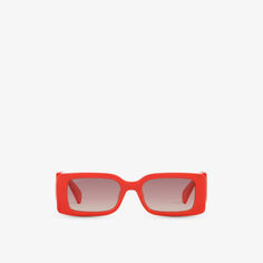 Солнцезащитные очки GG1325S в прямоугольной оправе из ацетата ацетата Gucci, красный