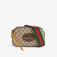 Парусиновая сумка для фотоаппарата GG Supreme Gucci, цвет beb/nacer/crop/vrv