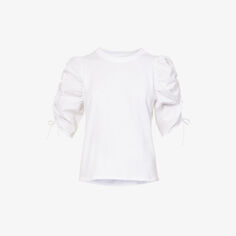 Рубашка Oversized из органического хлопка с вышитым логотипом Frame, цвет blanc