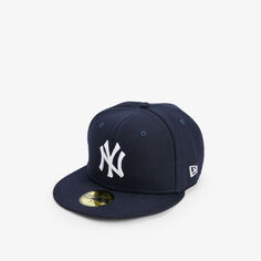 59FIFTY Бейсболка из плетеной ткани с вышивкой New York Yankees New Era, темно-синий