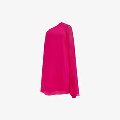 Тканое платье-кейп Fleur на одно плечо Reiss, розовый