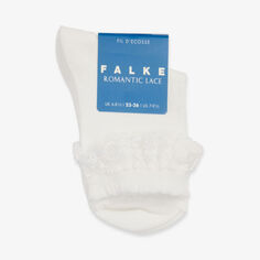 Романтические носки из смесового хлопка с кружевной отделкой длиной до щиколотки для 2–10 лет Falke, белый