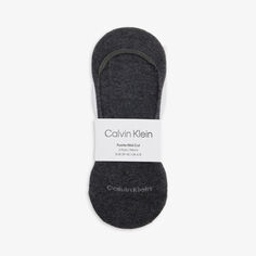 Набор из двух носков с подкладкой из эластичного хлопка с логотипом Calvin Klein, серый