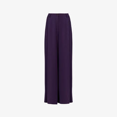 Широкие брюки из тканого материала с высокой посадкой Leem, фиолетовый