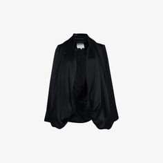 Тканый пиджак с перекрестной деталью Leem, черный