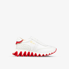 Кожаные кроссовки Loubishark Donna Christian Louboutin, цвет bianco