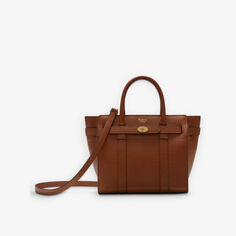 Миниатюрная кожаная сумка через плечо Bayswater Mulberry, цвет oak