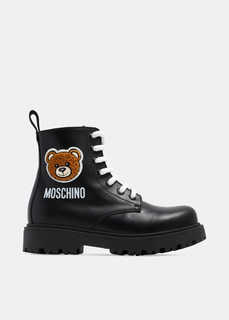 Ботинки Moschino Teddy Patch Ankle, черный