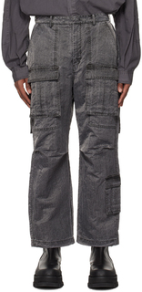 Серые брюки карго с несколькими карманами Juun.J