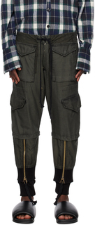 Черная армейская куртка - брюки карго Greg Lauren