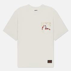 Мужская футболка Evisu Maple Leaf Hot Stamping Foil Evisu & Seagull Print, цвет белый, размер XL