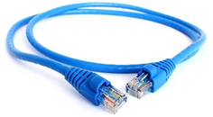 Кабель патч-корд U/UTP 5e кат. 0.15м. GCR GCR-LNC01-0.15m ,RJ45, литой (Синий)