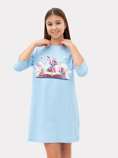 Сорочка ночная для девочек голубая с печатью Mark Formelle