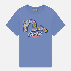 Женская футболка Evisu Cat With Daruma Seagull Plastisol Printed, цвет фиолетовый, размер S