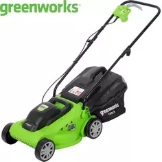 Газонокосилка электрическая GreenWorks GLM1232 1200 Вт 33 см