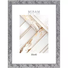 Рамка Мирам 30x40 см пластик цвет серебро Без бренда