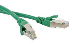 Кабель патч-корд F/UTP 5e кат. 1м. Hyperline PC-LPM-STP-RJ45-RJ45-C5e-1M-LSZH-GN LSZH, 1 м, зеленый