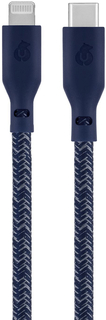 uBear Кабель Trend Cable USB-C - Lightning, 1.2 м, нейлон, синий