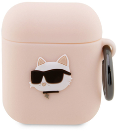 Karl Lagerfeld Чехол Lagerfeld Choupette 3D для AirPods 1/2, розовый