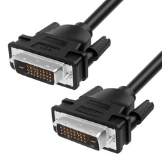 Кабель интерфейсный DVI-DVI GCR GCR-DM2DMC2 10.0m, черный, позолоч.контакты, ферритовое кольцо, OD 8.5mm, 28/28AWG, 25M/25M, двойной экран