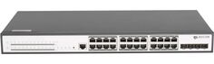 Коммутатор управляемый BDCom S2900-24P4X PoE, L3, 24x 10/100/1000Base-T PoE 802.3af/at до 370W, 4x 1/10GE SFP+, 220VAC