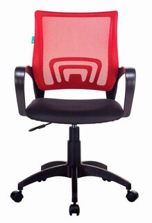 Кресло офисное Бюрократ CH-695NLT цвет красный TW-35N, сиденье черное TW-11 сетка/ткань крестовина пластик