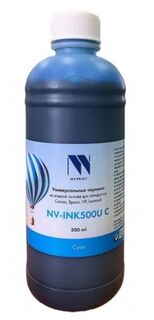 Чернила NVP NV-INK500UC/b универсальные на водной основе для аппаратов Сanon/Epson/НР/Lexmark, 500 ml, cyan