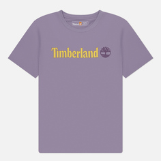 Мужская футболка Timberland Kennebec River Linear Logo, цвет фиолетовый, размер M