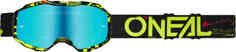 Детские очки для мотокросса B-10 Attack Oneal, черный/неоново-желтый O'neal