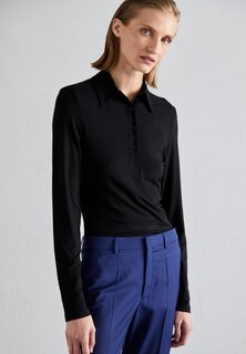 Топ с длинными рукавами Filippa K SHINY BUTTON, черный