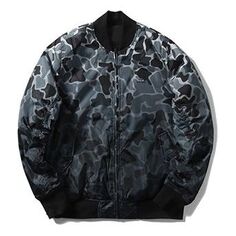 Куртка adidas originals GRAPHIC REV BOM Men&apos;s Cotton-padded Reversible Jacket Black, цвет camouflage