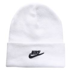 Вязаная шапка-бини Peak Futura с манжетами Nike, белый