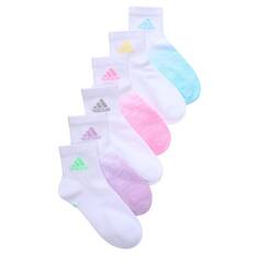 Набор из 6 детских носков Superlite Youth среднего размера до щиколотки Adidas, белый