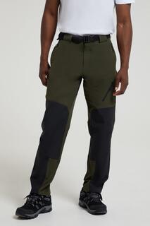 Брюки для треккинга в лесу, водонепроницаемые брюки с поясом Mountain Warehouse, зеленый