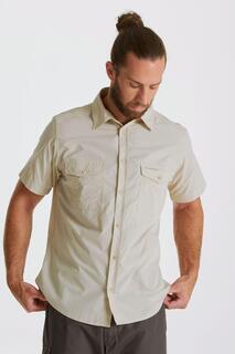 Рубашка NosiDefense из хлопковой смеси &apos;Киви&apos; с короткими рукавами Craghoppers, бежевый