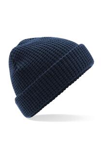 Классическая зимняя шапка-бини вафельной вязки Beechfield, темно-синий Beechfield®