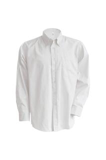 Легкая в уходе оксфордская рубашка с длинными рукавами Kariban, белый