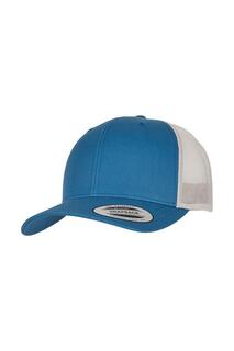 Двухцветная кепка дальнобойщика в стиле ретро Flexfit, синий