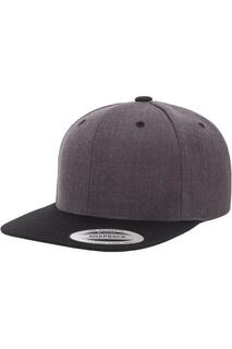 Двухцветная классическая кепка Snapback Flexfit, серый